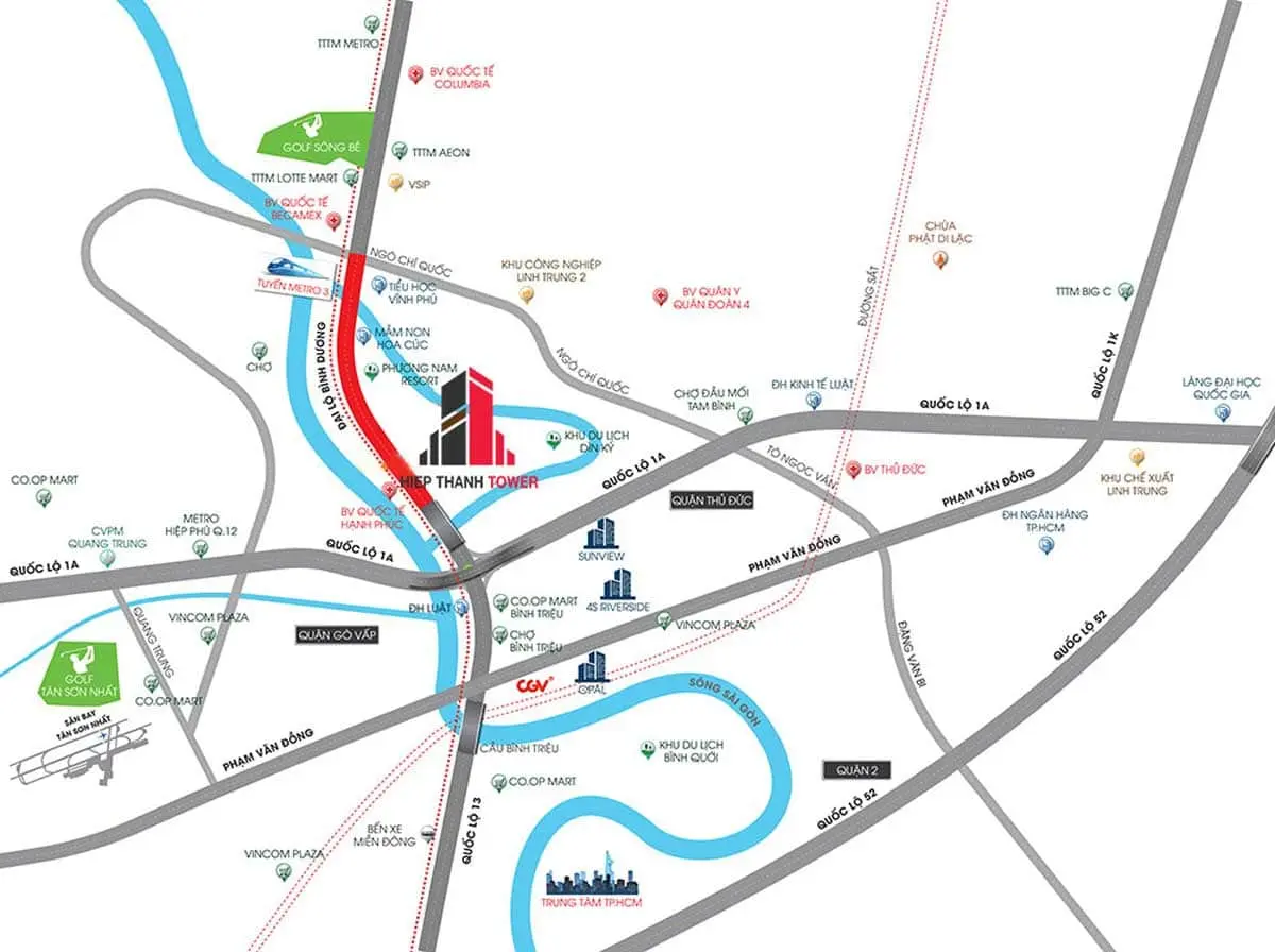 Symlife Thuận An Bình Dương 2 Vị trí Dự án Căn hộ Hiệp Thành Tower Thuận An Bình Dương