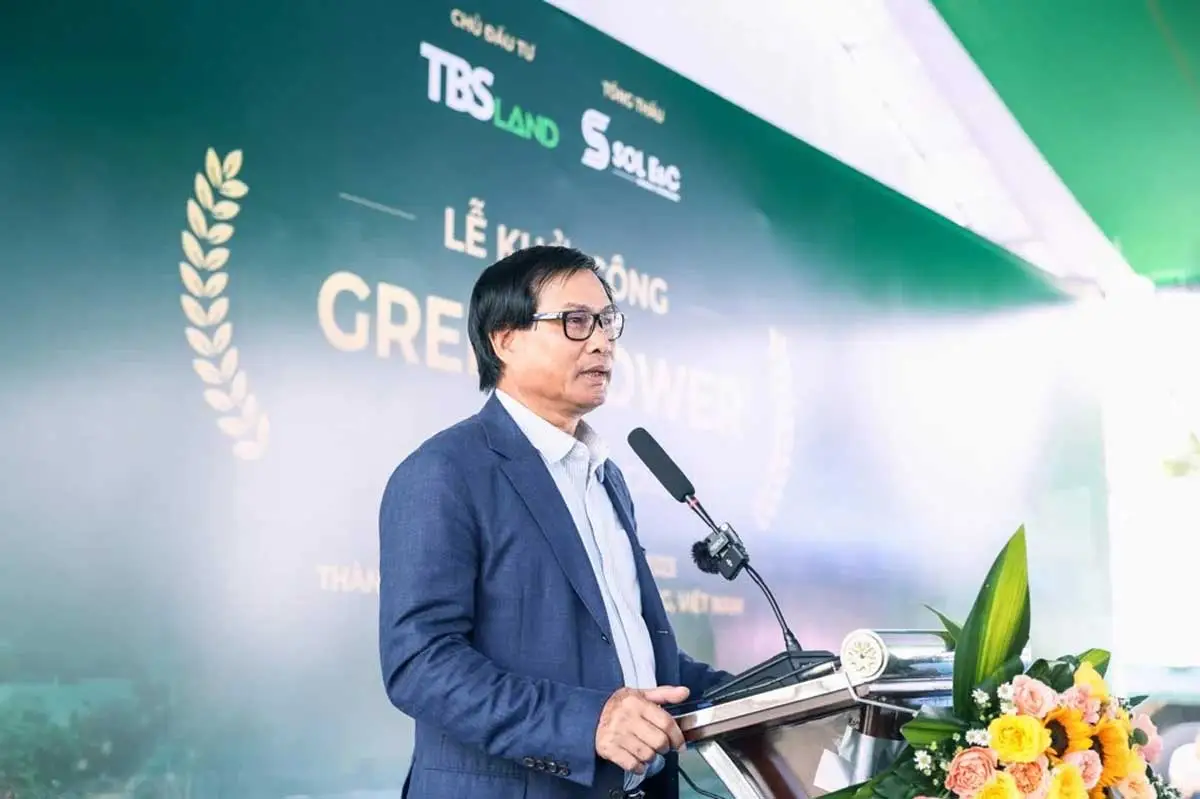 GREEN TOWER DĨ AN BÌNH DƯƠNG 5 Ông Nguyễn Bá Dương - Chủ tịch sáng lập SOL E&C phát biểu tại sự kiện Khởi công Green Tower