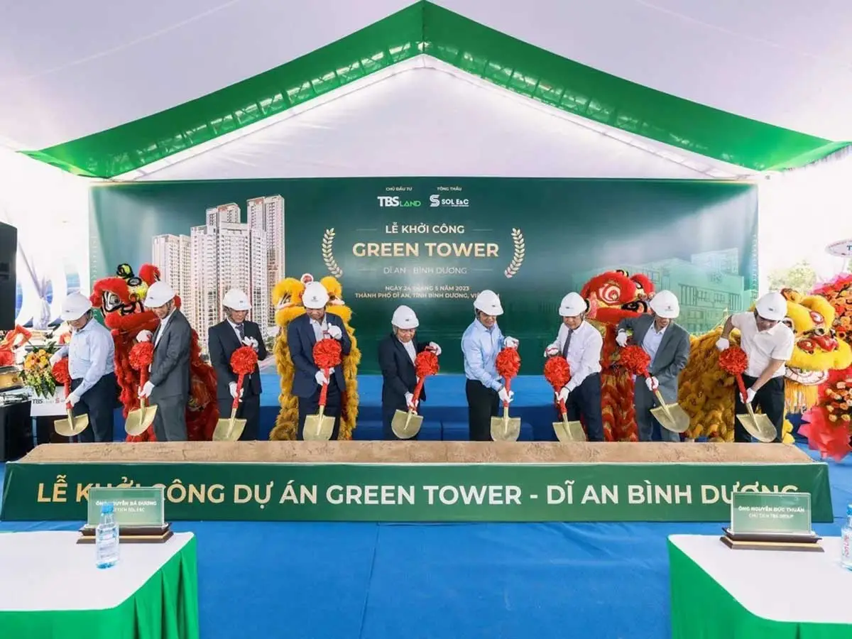 GREEN TOWER DĨ AN BÌNH DƯƠNG 3 TBS Land đã tổ chức lễ khởi công dự án Green Tower