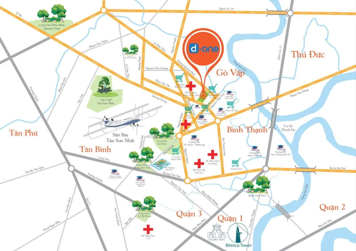 D-ONE SÀI GÒN 5 vi tri du an d-one sai gon go vap