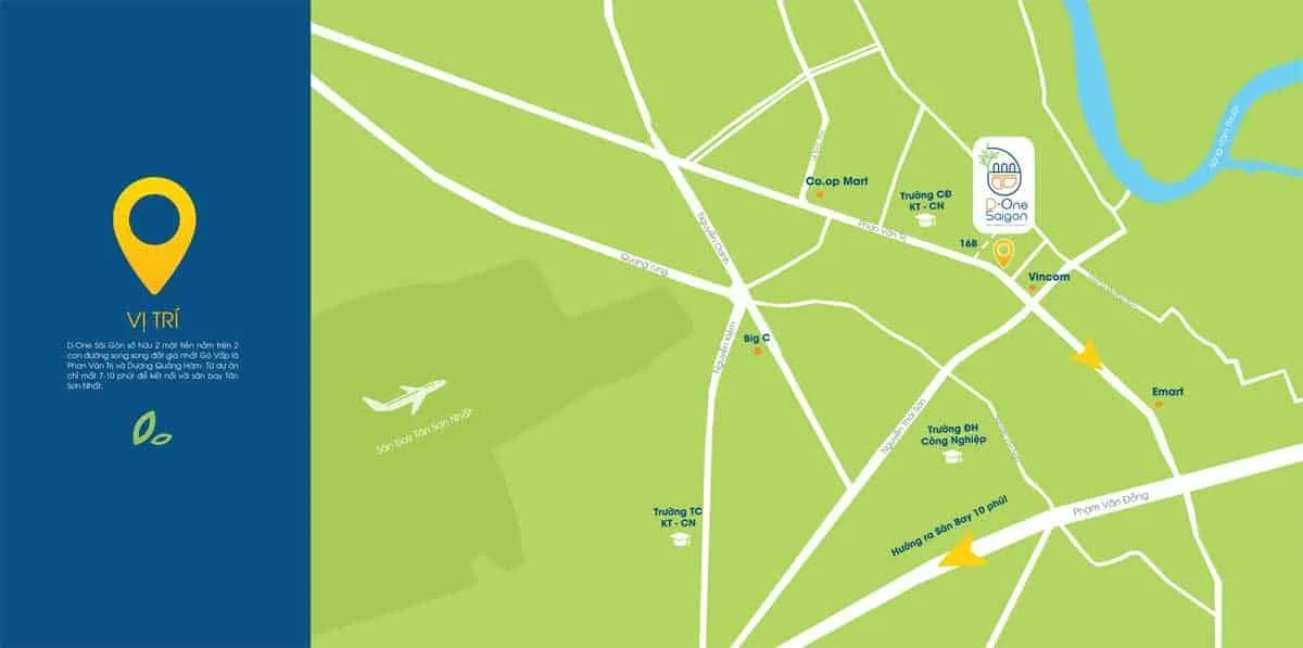 D-ONE SÀI GÒN 4 Vị trí trung tâm của Dự án D-One SaiGon