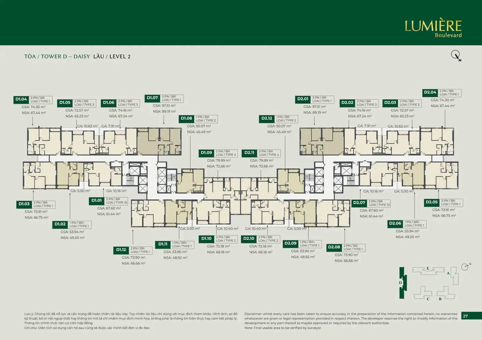 Lumiere Boulevard 13 Mặt bằng Tầng Lumiere Boulevard