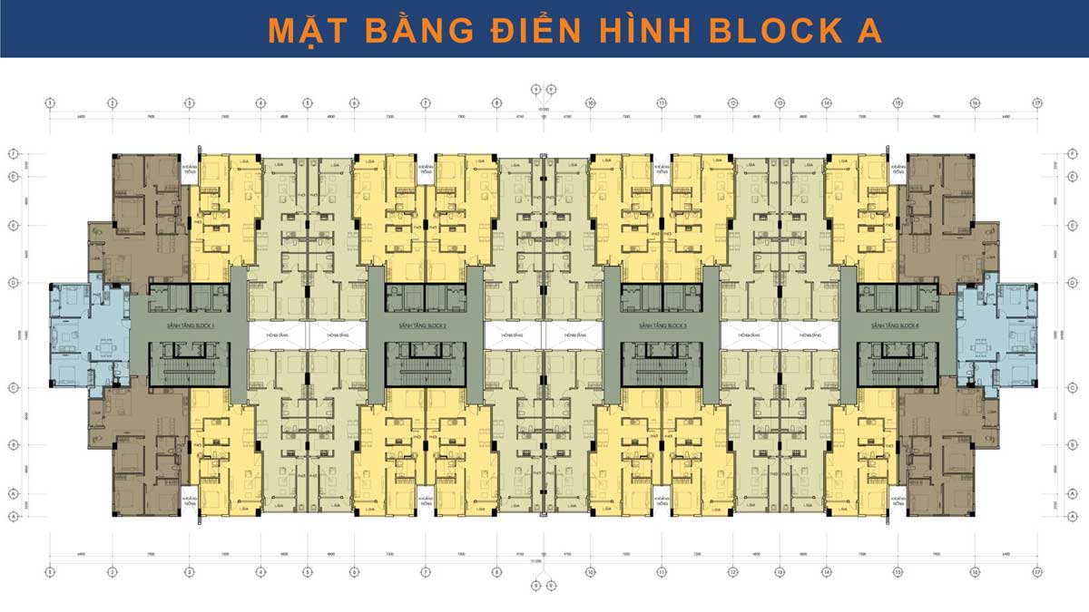 Mặt bằng Block A Dự án Căn hộ Chung cư Conic Boulevard Bình Chánh