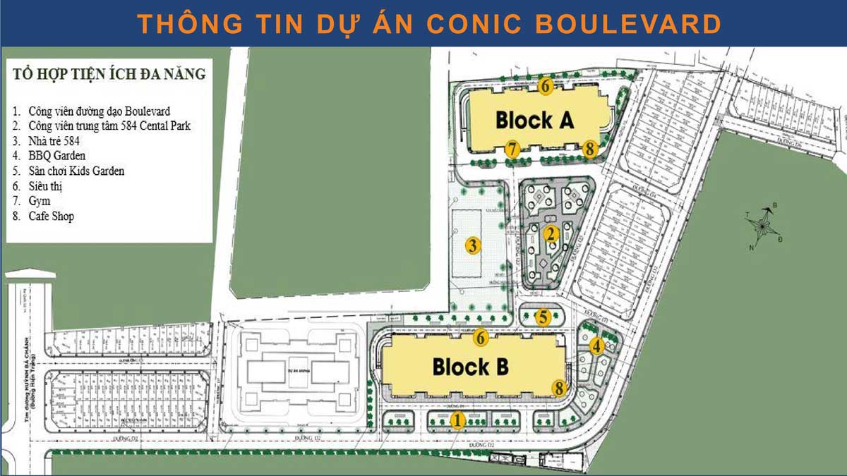 Mặt bằng Tổng thể Dự án Conic Boulevard Bình Chánh