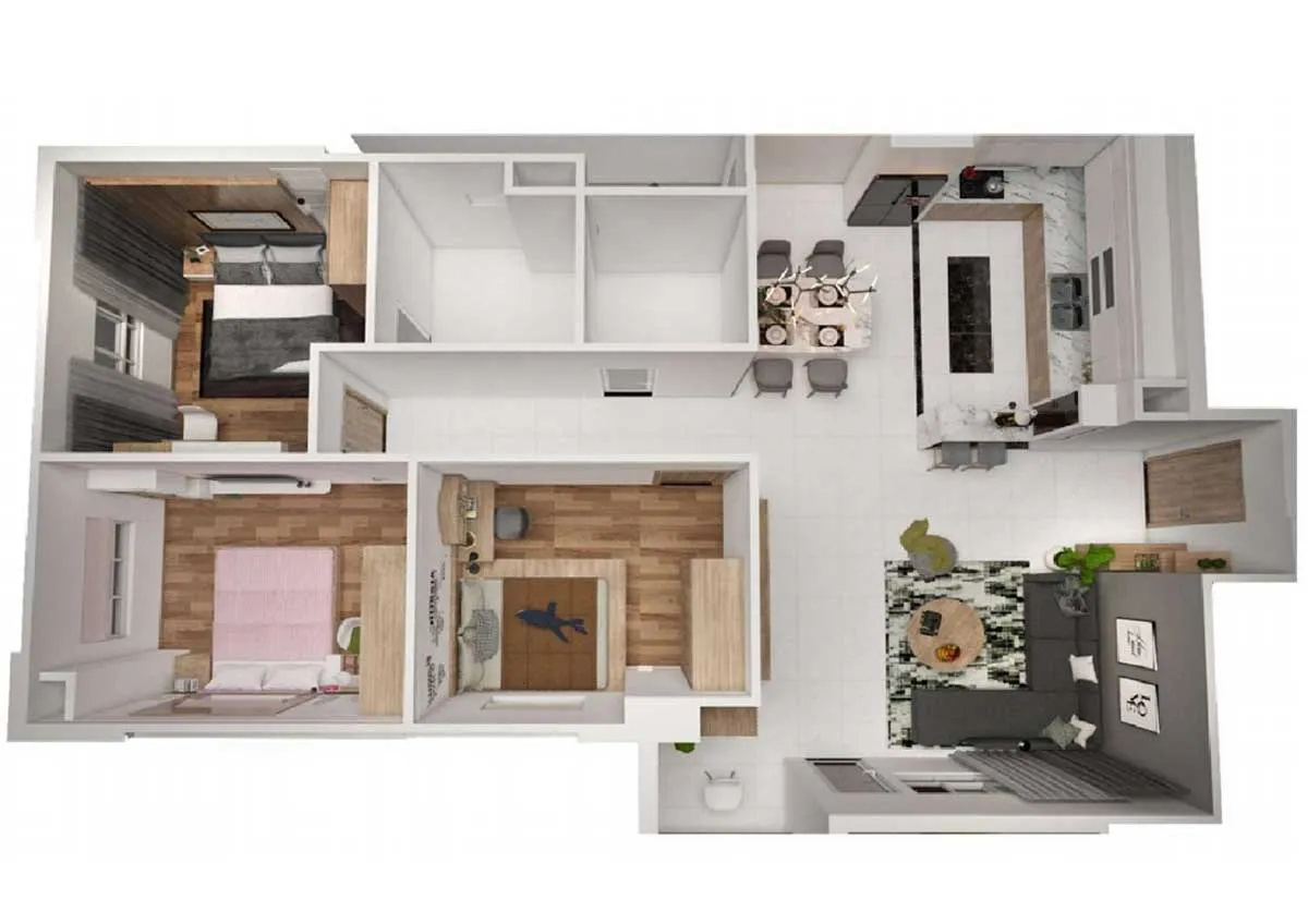 Conic Boulevard Bình Chánh 11 Thiết kế Căn hộ 114m2 Chung cư Conic Boulevard Bình Chán