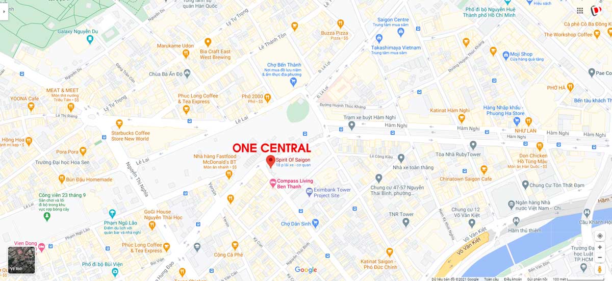 Vị trí Dự án Căn hộ One Central Quận 1