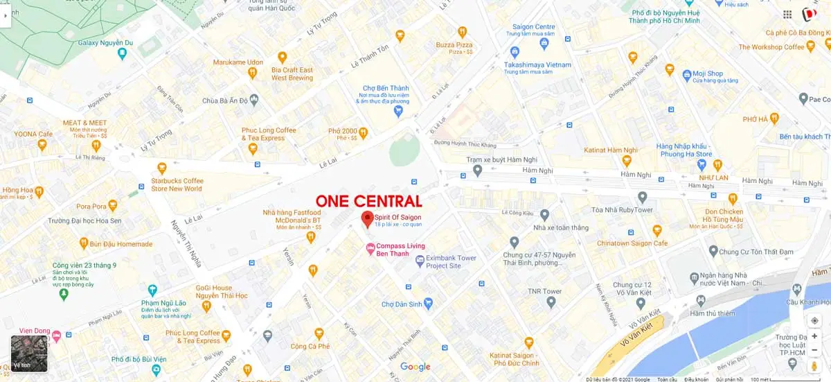 ONE CENTRAL 3 Vị trí Dự án Căn hộ One Central Quận 1