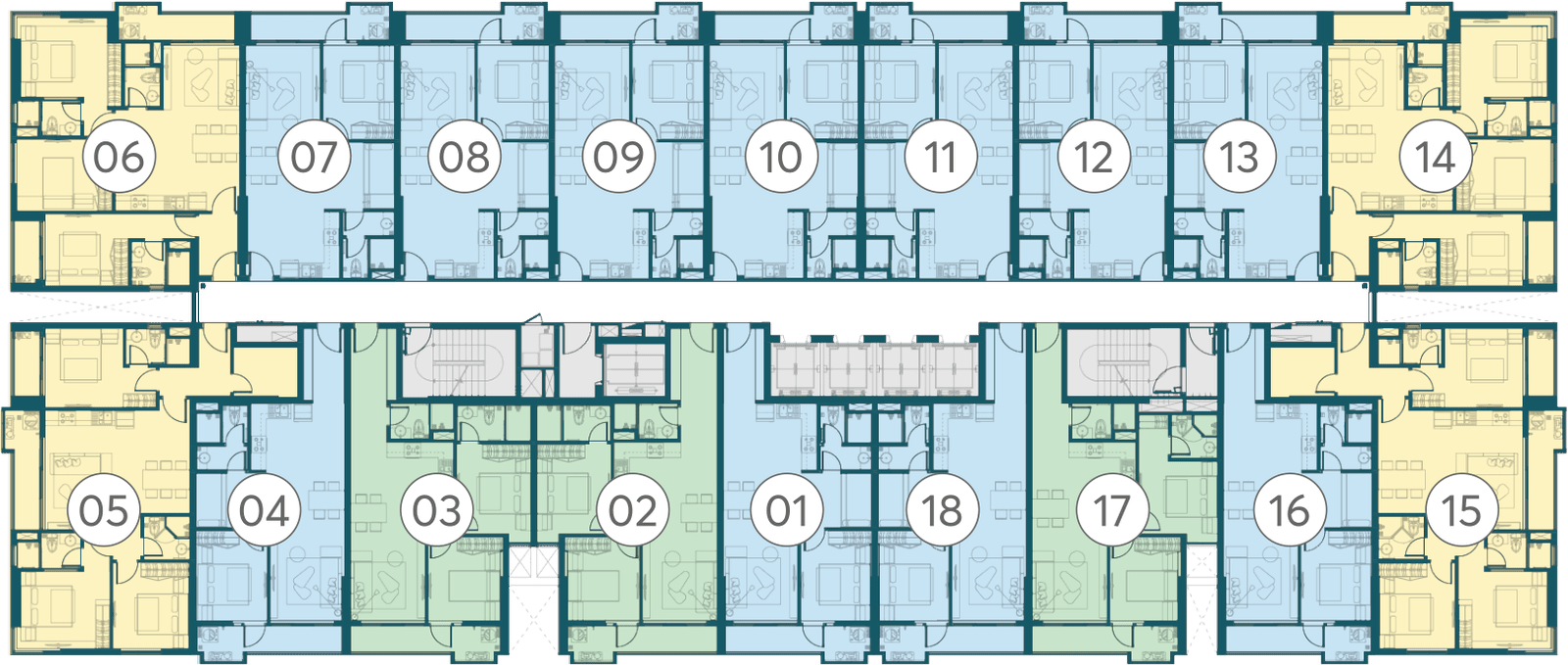 Mặt bằng The Hybrid Tầng 3-18