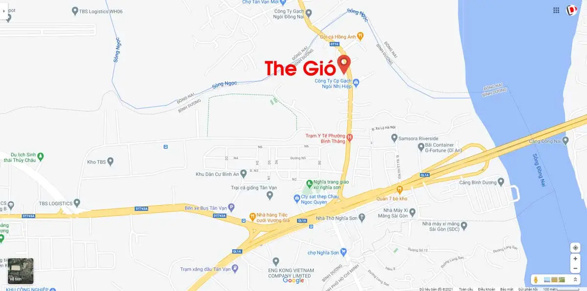 The Gió Riverside 5 Vò trí Dự án The Gió Dĩ An Bình Dương