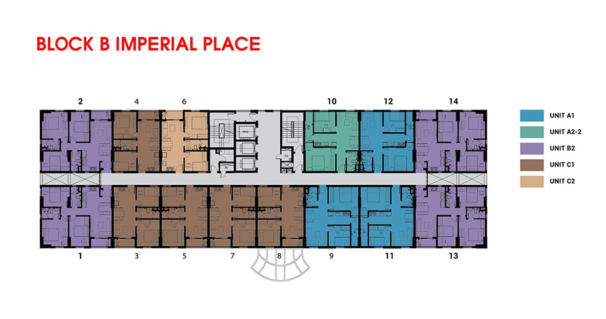 Mặt bằng Block B Dự án Căn hộ Imperial Place Bình Tân