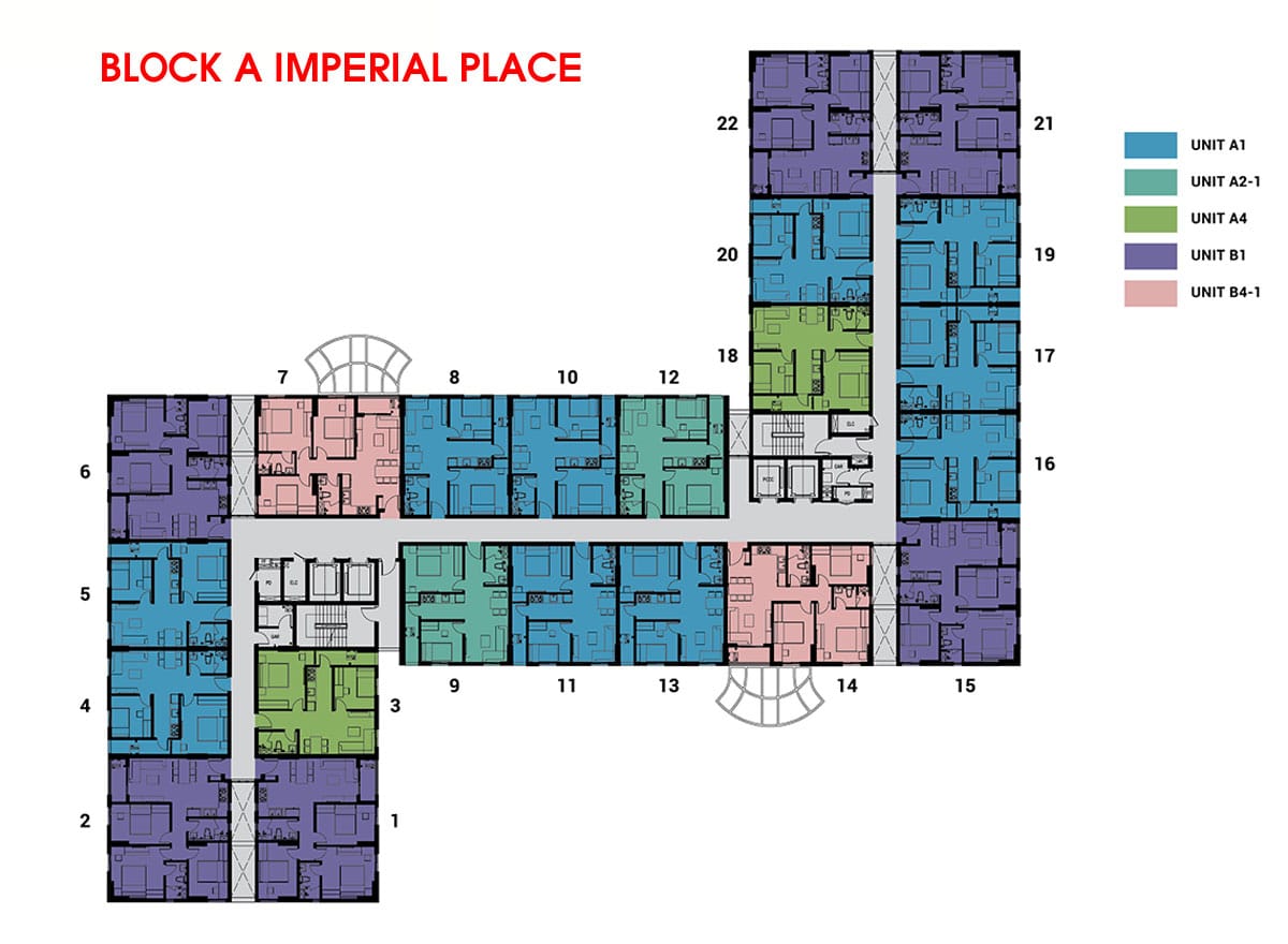 Mặt bằng Block A Dự án Căn hộ Imperial Place Bình Tân