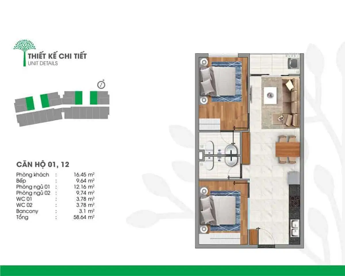 VISTA RIVERSIDE BÌNH DƯƠNG thiet ke can ho so 01 12 vista riverside - VISTA RIVERSIDE BÌNH DƯƠNG