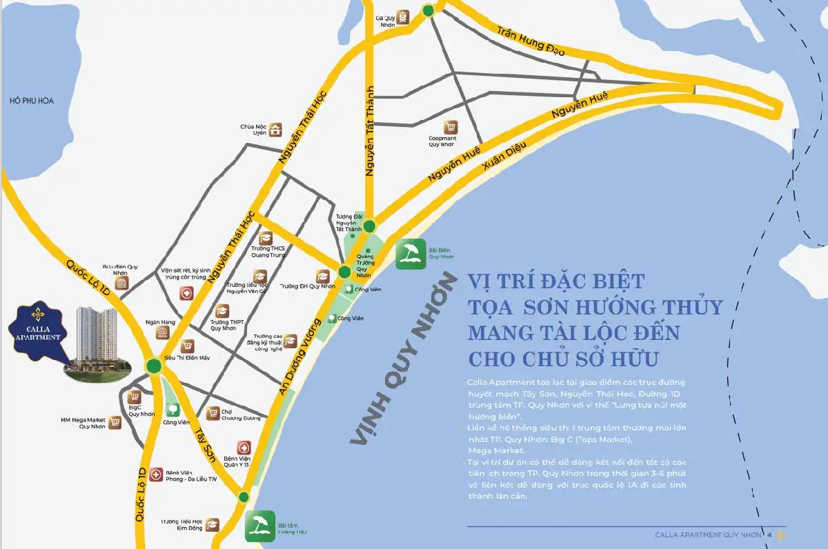 Calla Apartment Quy Nhơn 3 Vị trí Dự án Căn hộ Chung cư Calla Apartment Quy Nhơn