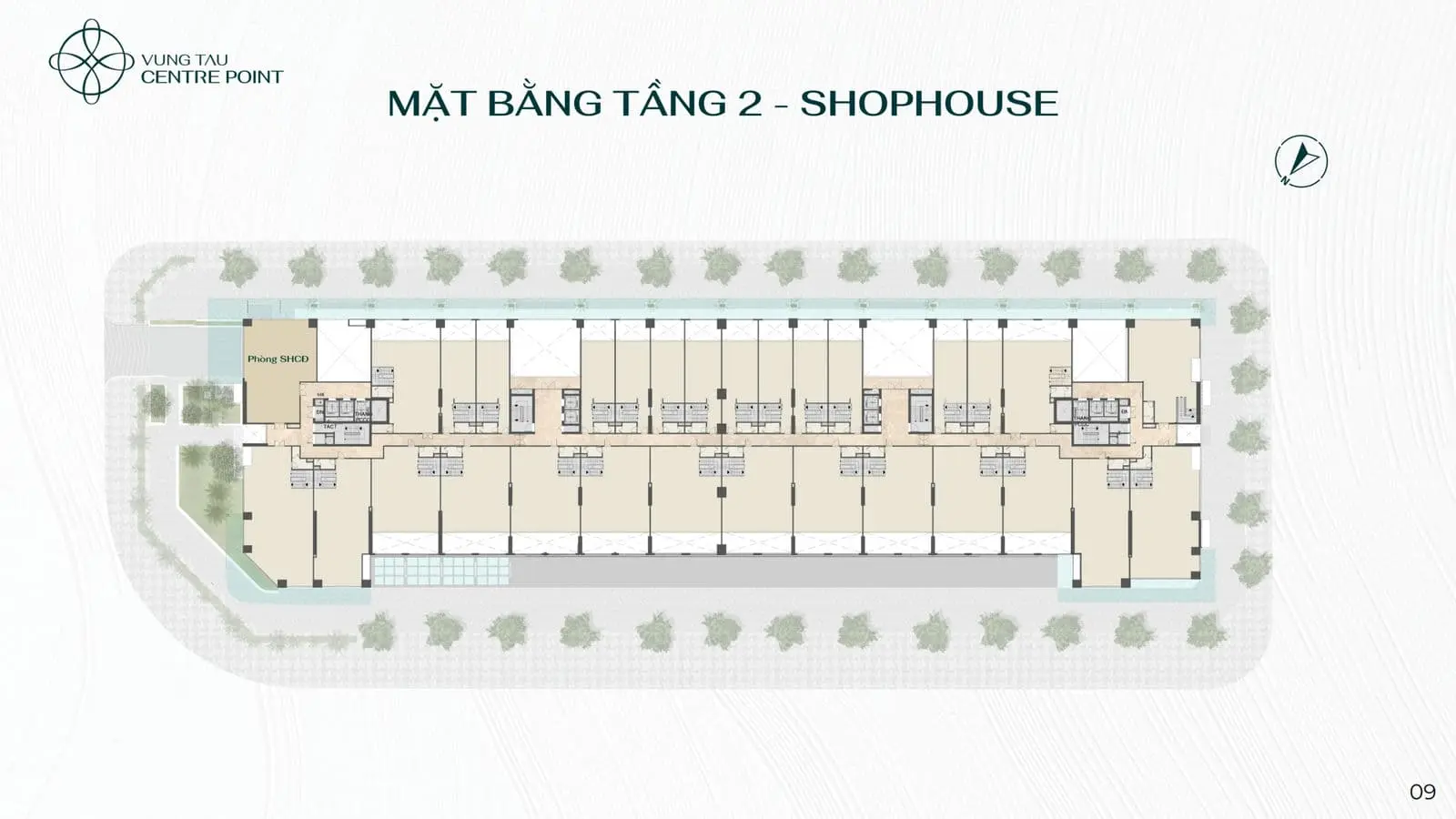 Vũng Tàu Centre Point 26 Mặt bằng Tầng 2 Shophouse Vũng Tàu Centre Point