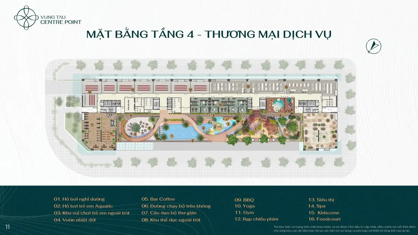Vũng Tàu Centre Point 28 Mặt bằng Tầng 4 Thương mại dịch vụ Vũng Tàu Centre Point