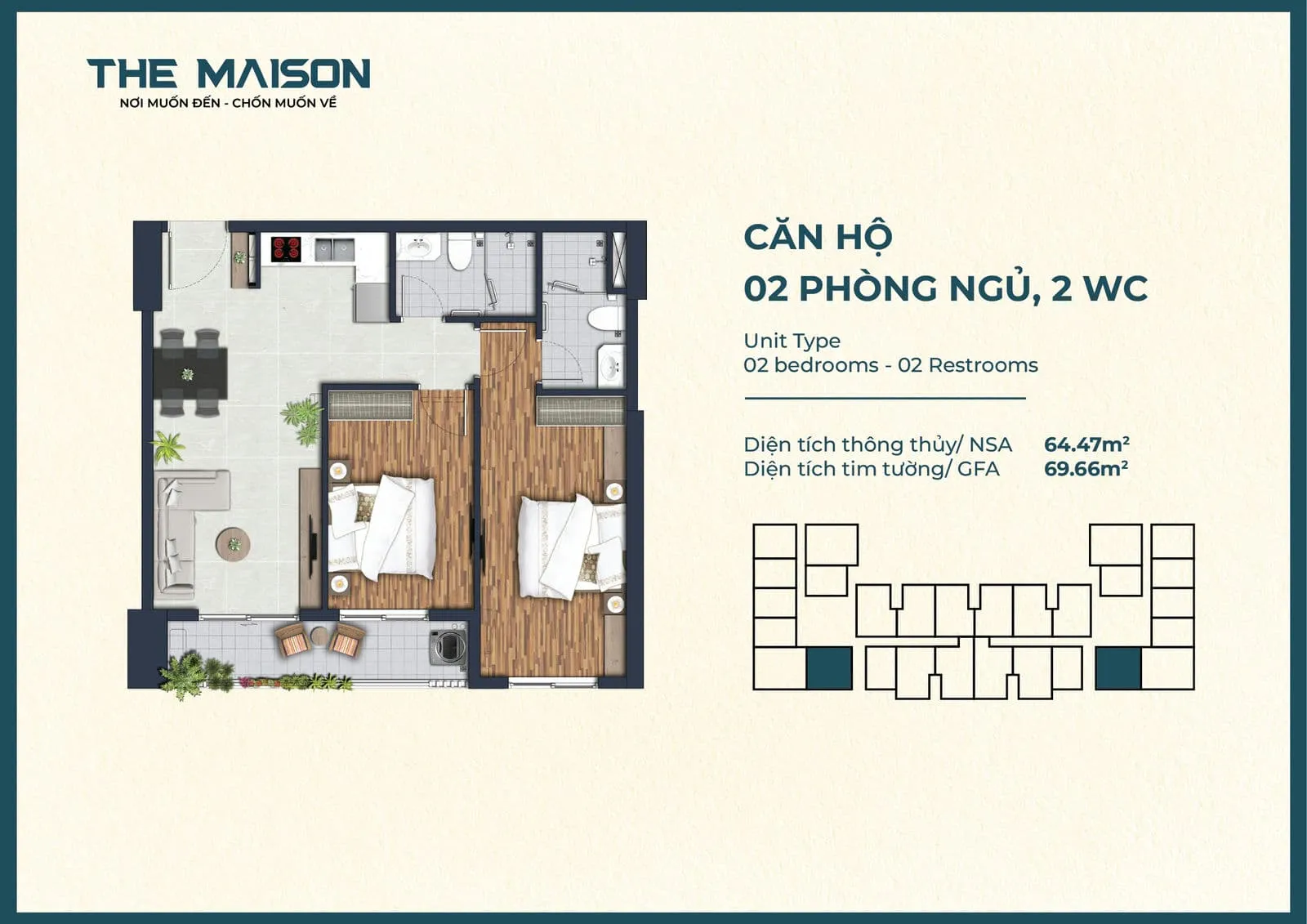 The Maison 28 Thiết kế Căn hộ The Maison