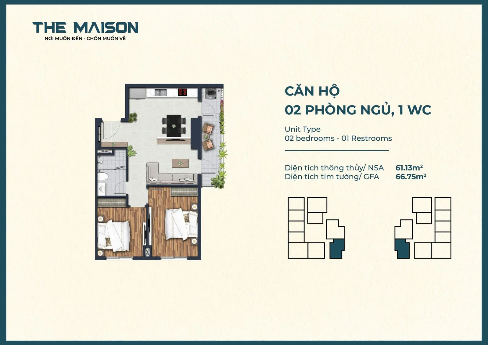 The Maison 29 Thiết kế Căn hộ The Maison