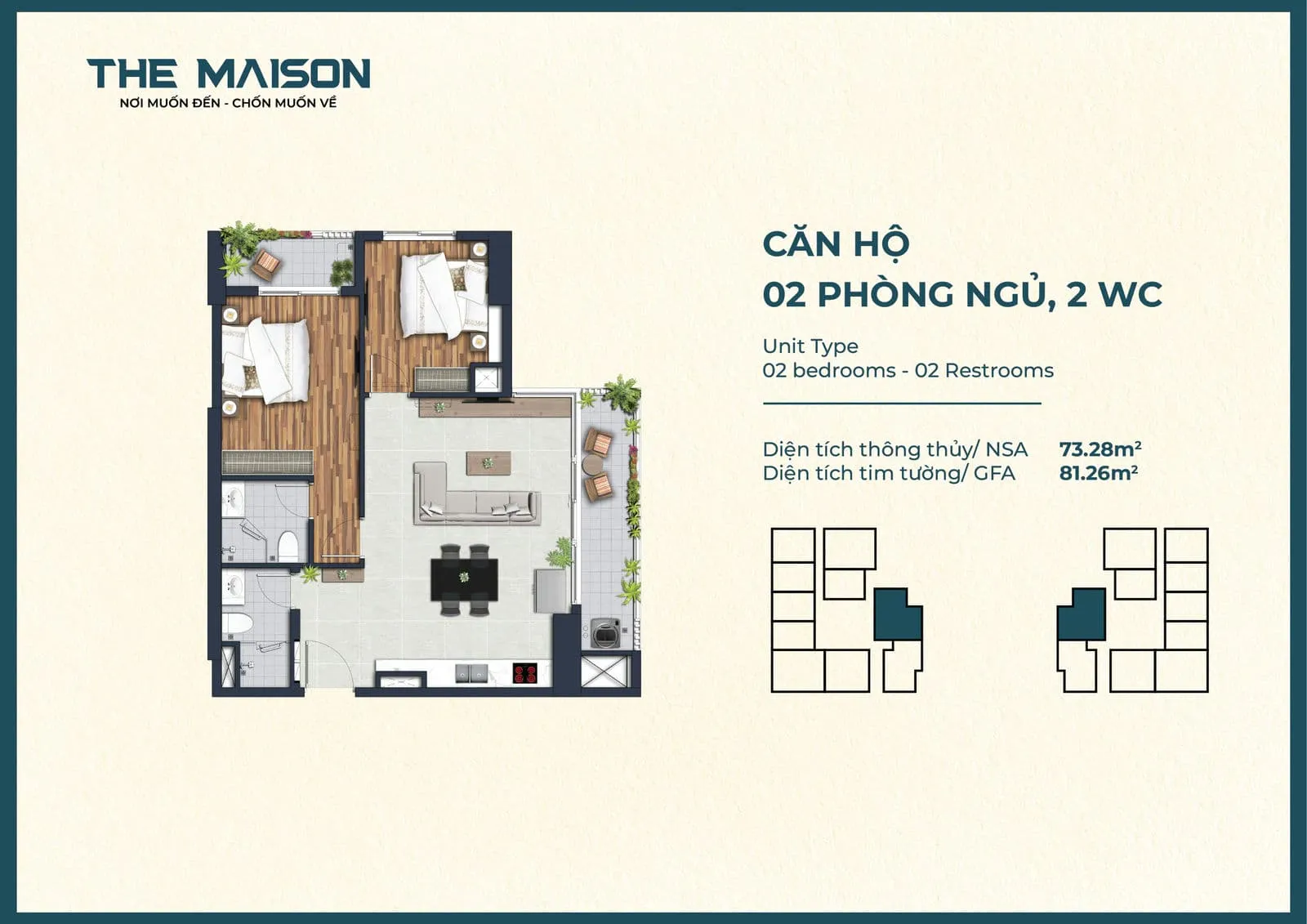 The Maison 23 Thiết kế Căn hộ The Maison