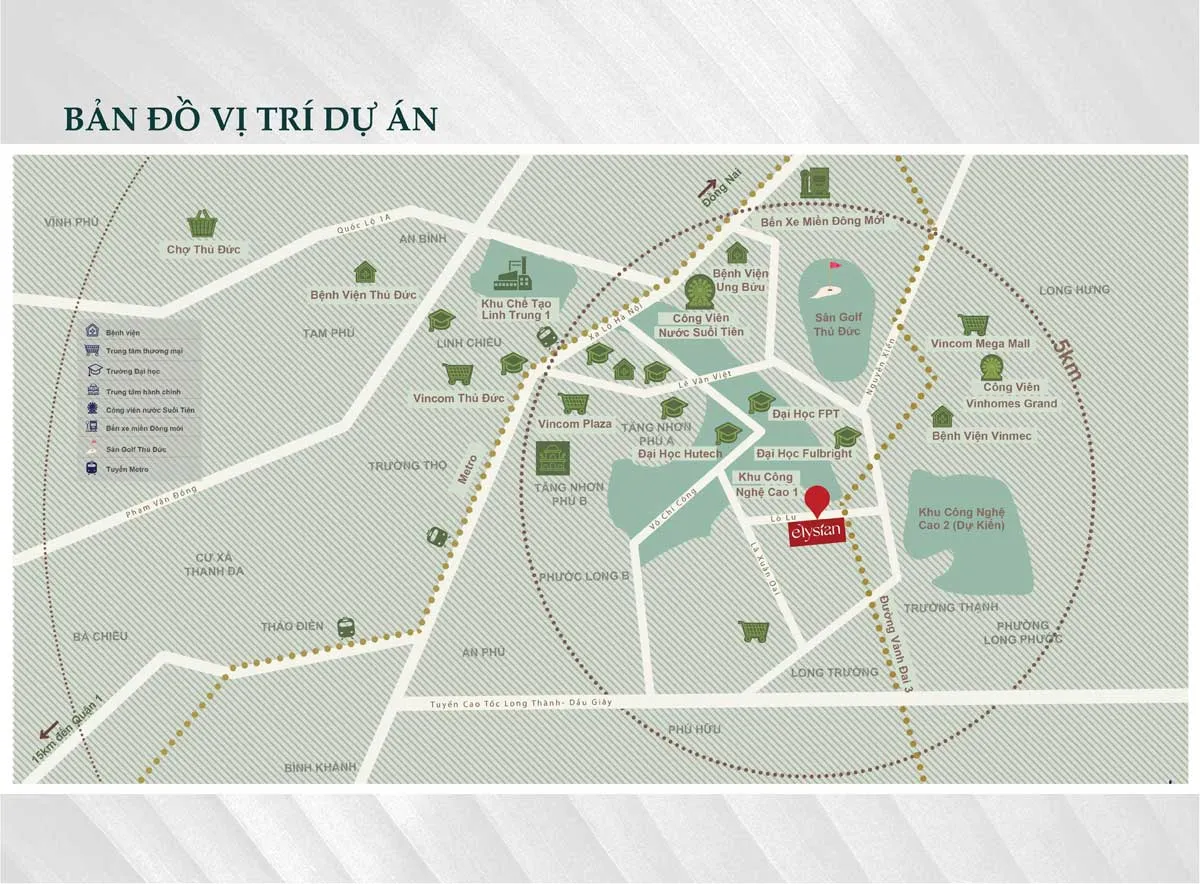 Elysian Thủ Đức 5 Vị trí Dự án Căn hộ Elysian Thủ Đức