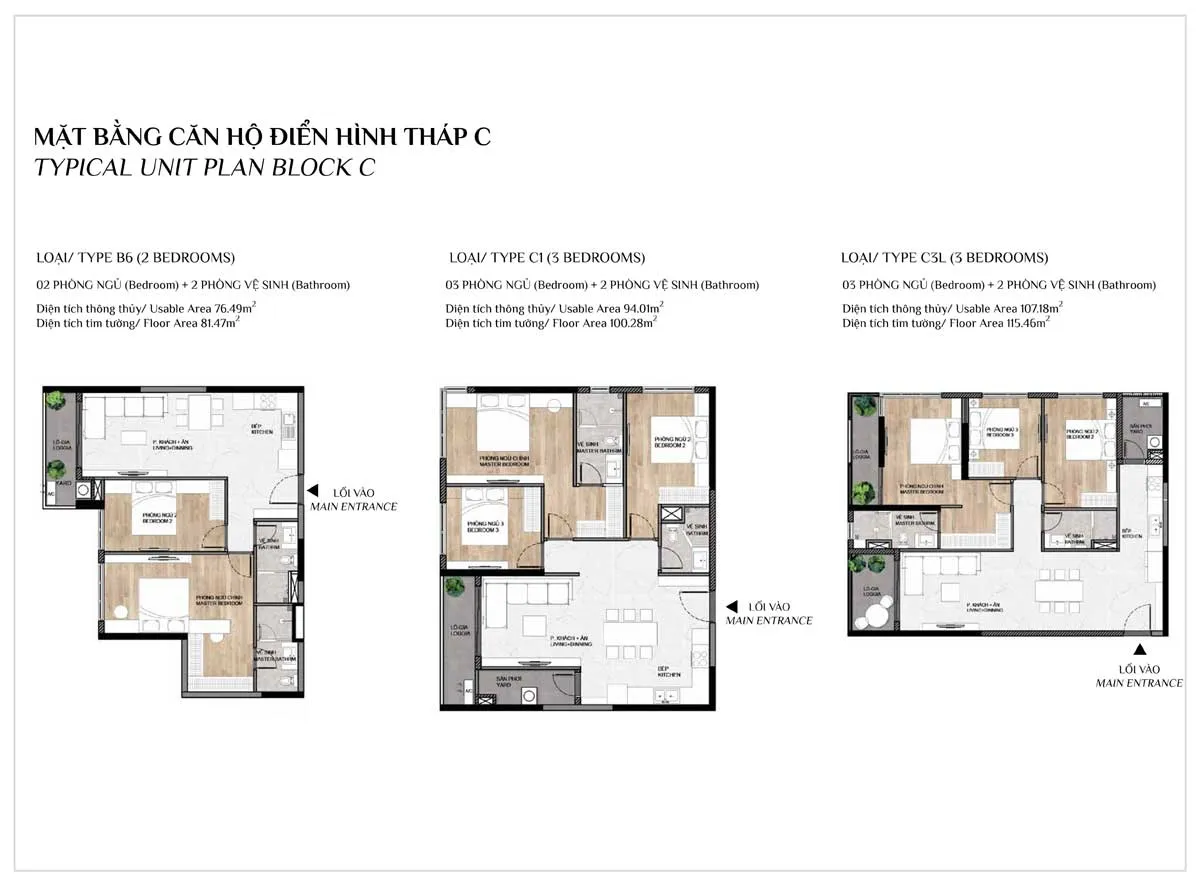 Elysian Thủ Đức 28 Thiết kế Căn hộ 3PN Elysian Lò Lu Quận 9 Thủ Đức