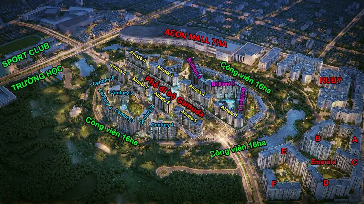 Celadon City 12 Mặt bằng Tổng thể Khu đô thị Celadon City Tân Phú