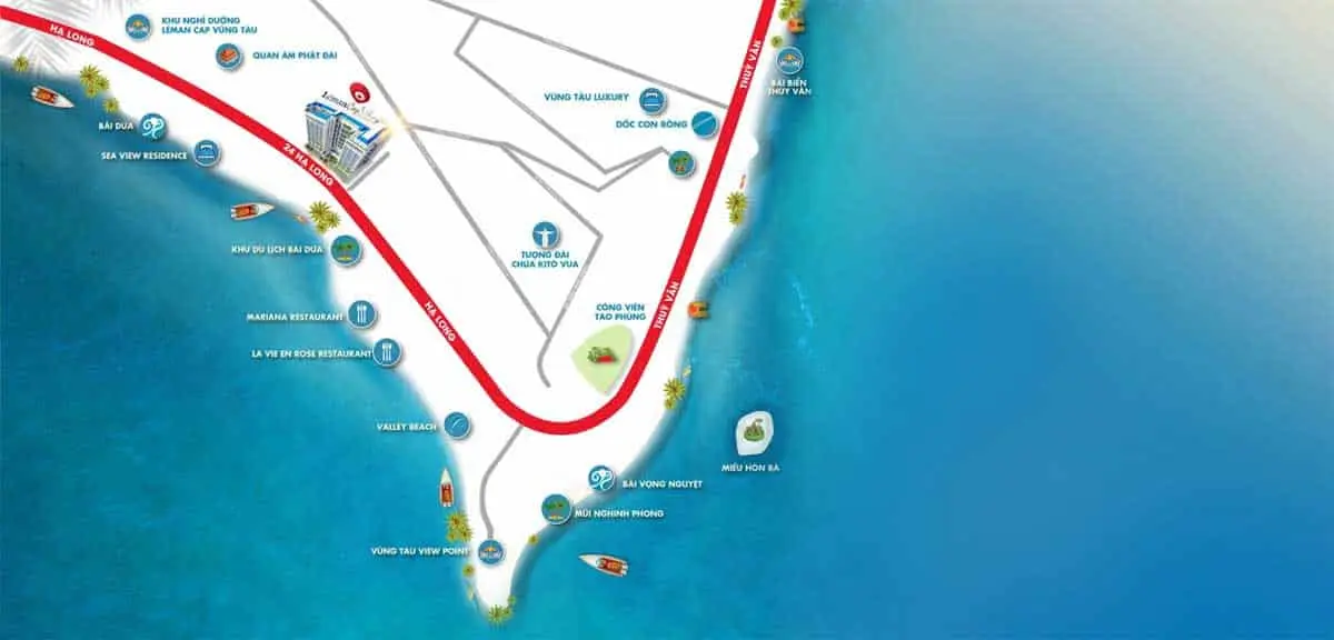 LÉMAN CAP RESIDENCE VŨNG TÀU 3 Vị trí Léman Cap Residence Vũng Tàu