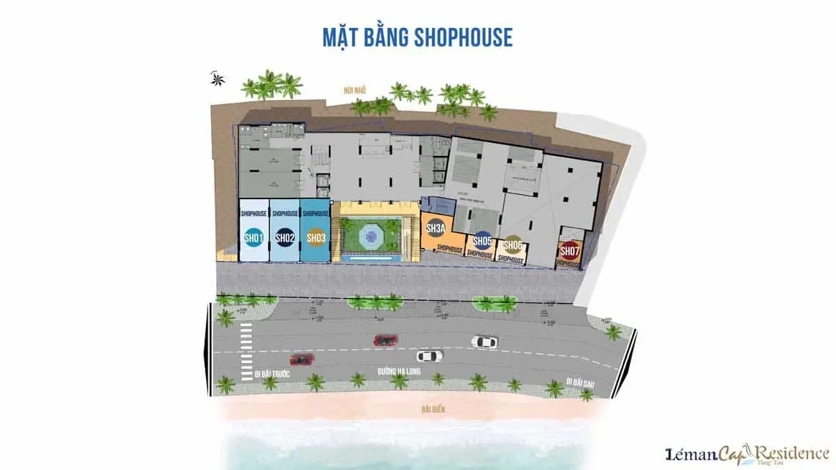LÉMAN CAP RESIDENCE VŨNG TÀU 10 Mặt bằng Shophouse Dự án Léman Cap Residence Vũng Tàu