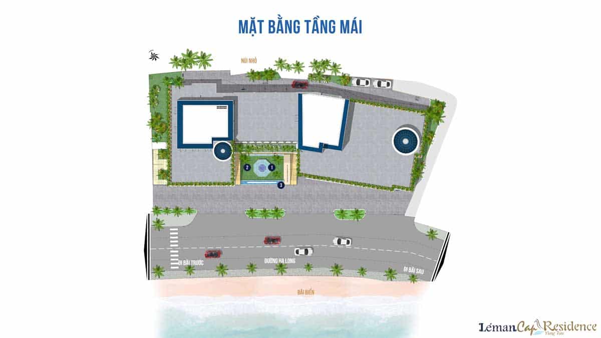 Mặt bằng Tầng Mái Dự án Léman Cap Residence Vũng Tàu