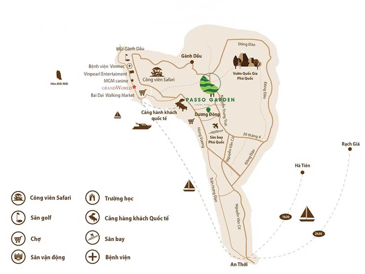 Passo Garden 3 Vị trí Dự án Căn hộ Passo Garden Phú Quốc
