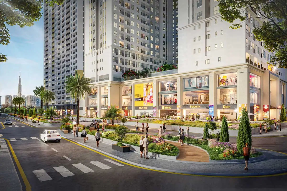 BCONS CITY 10 Khu trung tâm thương mại Căn hộ Bcons City Dĩ An Bình Dương