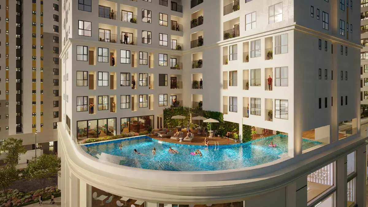 BCONS CITY 13 Hồ bơi Sky Pool Bcons City Dĩ An Bình Dương