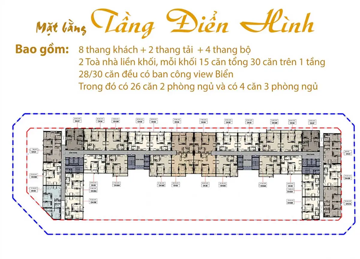 Chí Linh Center 7 Mặt bằng điển hình Dự án Chí Linh Center