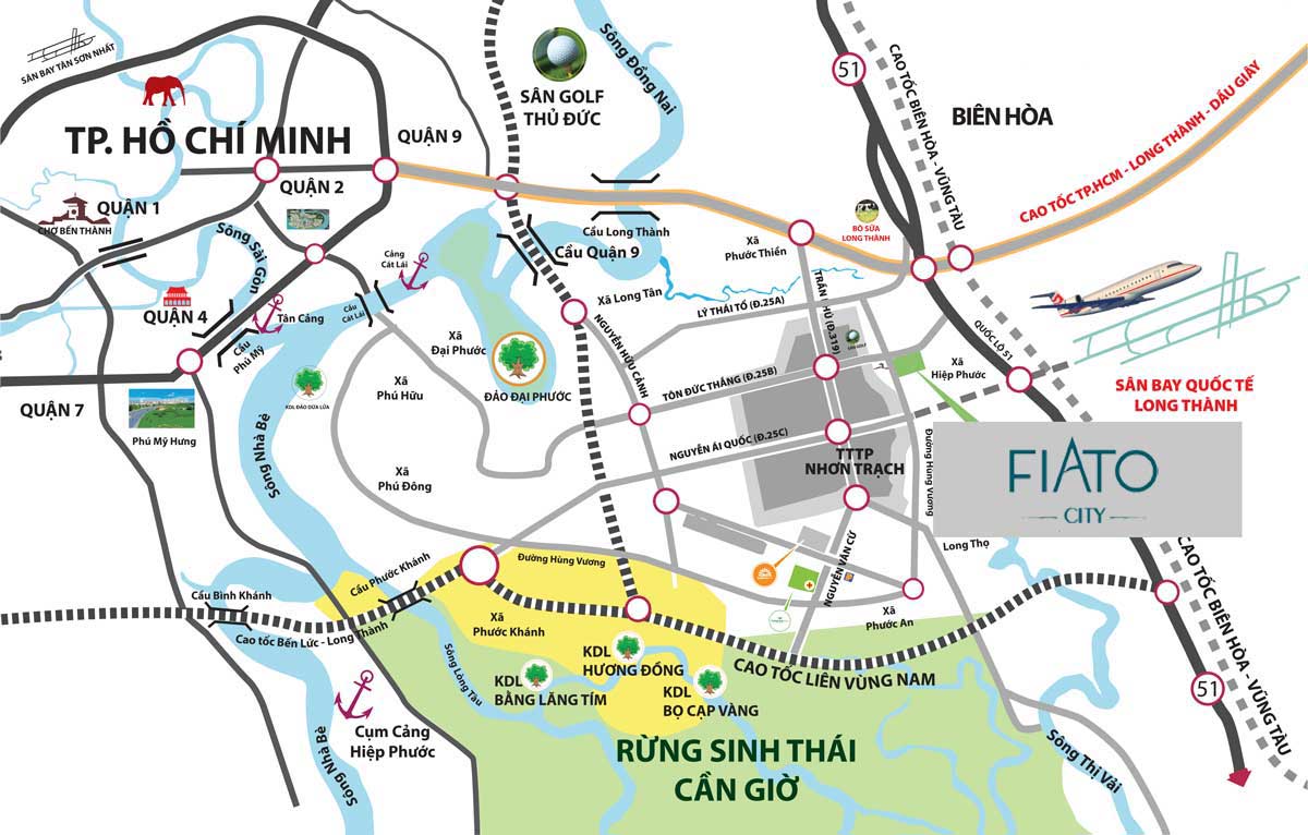 Vị trí Căn hộ Fiato City Nhơn Trạch Đồng Nai