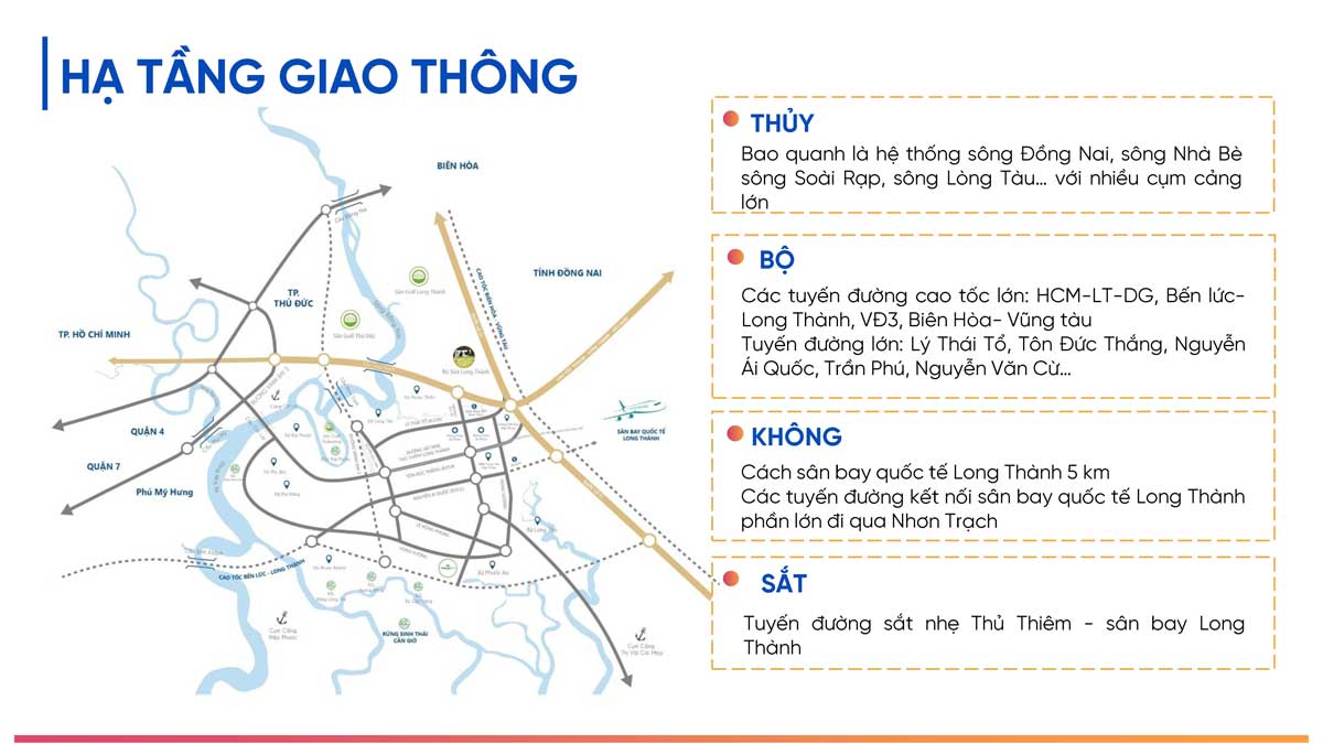 Hạ tầng Giao thông Dự án Fiato City Nhơn Trạch