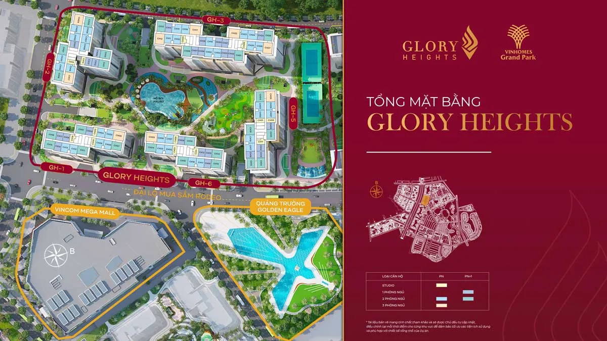 Glory Heights 7 Mặt bằng Tổng thể Phân khu Glory Heights