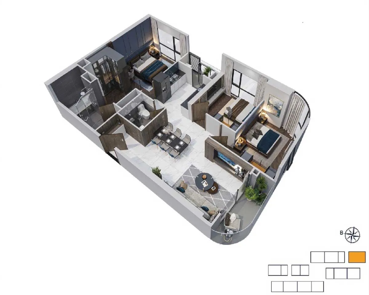 Glory Heights 11 Thiết kế Căn hộ 3PN Glory Heights Vinhomes Grand Park