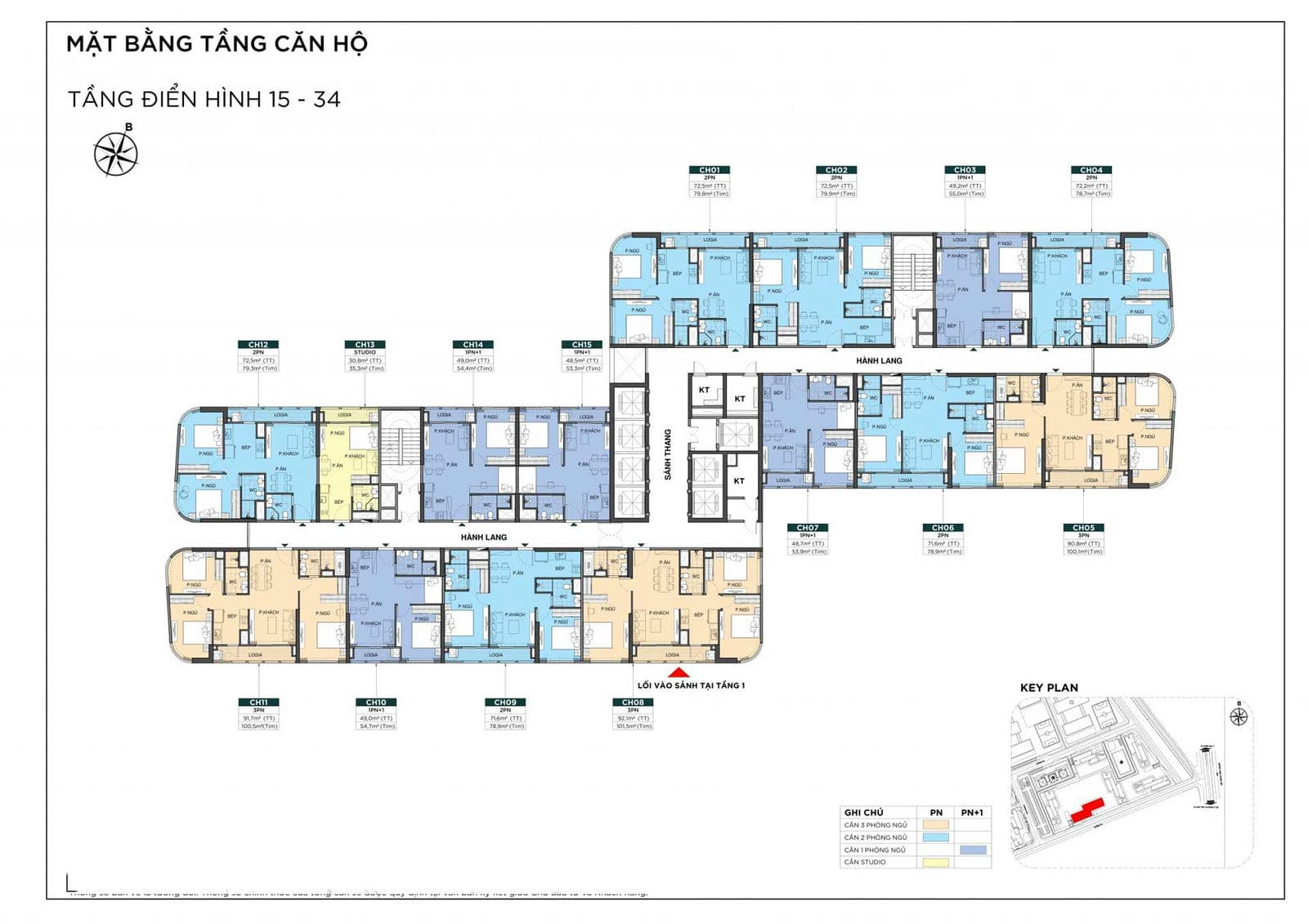 Mặt bằng tầng Glory Heights Vinhomes Grand Park