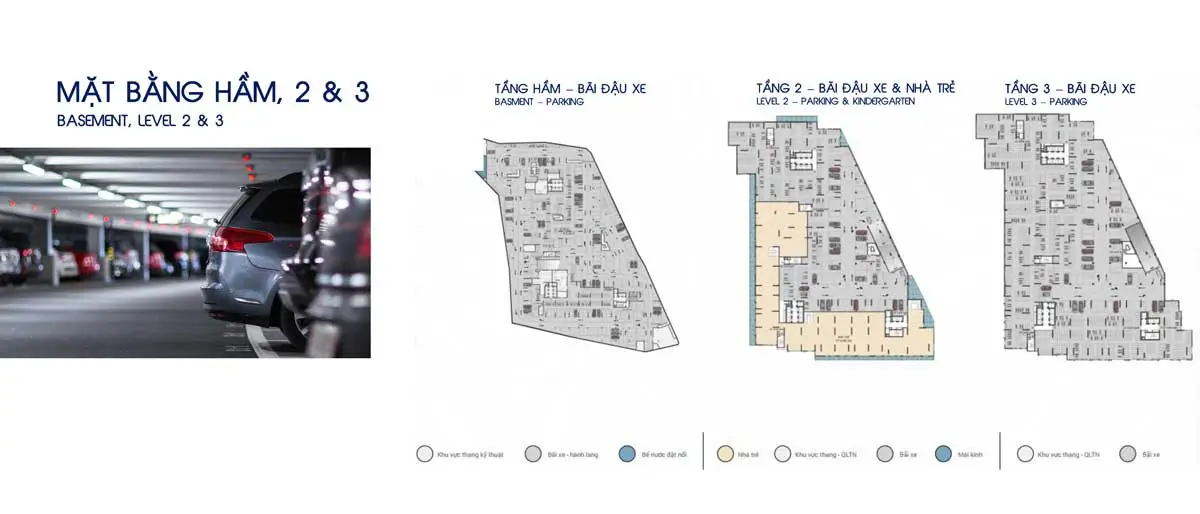 OPAL SKYLINE BÌNH DƯƠNG 18 Mặt bằng tầng Hầm & tầng 2, 3 Opal Skyline