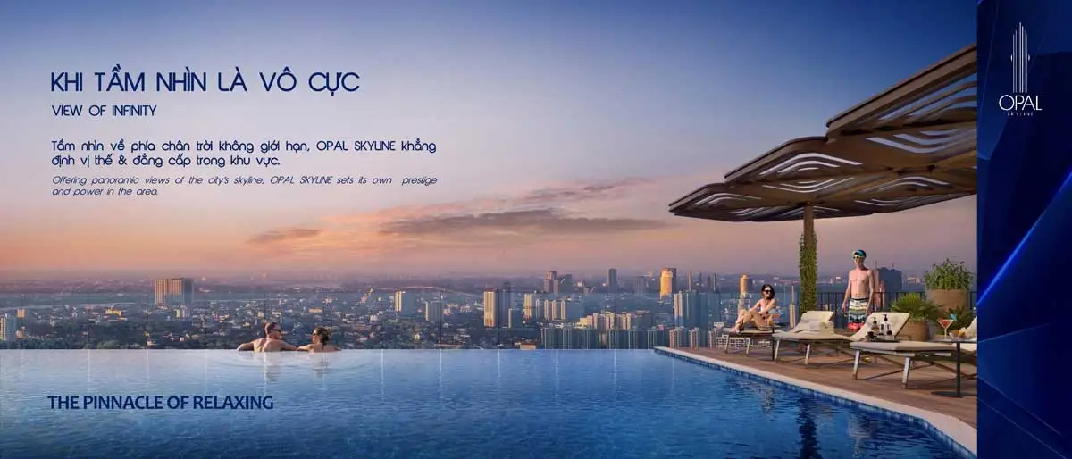 OPAL SKYLINE BÌNH DƯƠNG 14 Hồ bơi vô cực Tầng 4 Opal Skyline
