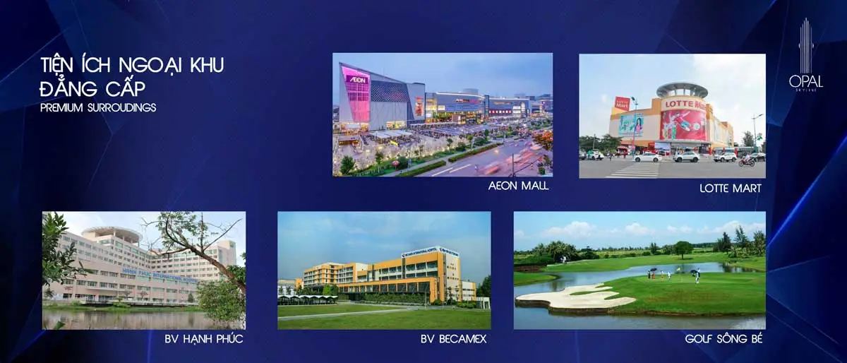 OPAL SKYLINE BÌNH DƯƠNG 7 Tiện ích ngoại khu Căn hộ Opal Skyline Bình Dương