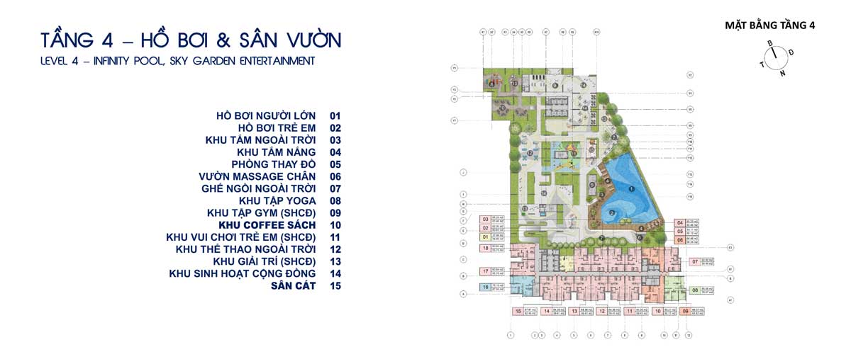 Tiện ích tầng 4 tại Dự án Căn hộ Opal Skyline Lái Thiêu Bình Dương