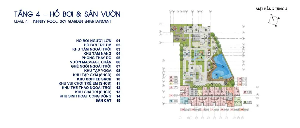 OPAL SKYLINE BÌNH DƯƠNG 11 Tiện ích tầng 4 tại Dự án Căn hộ Opal Skyline Lái Thiêu Bình Dương