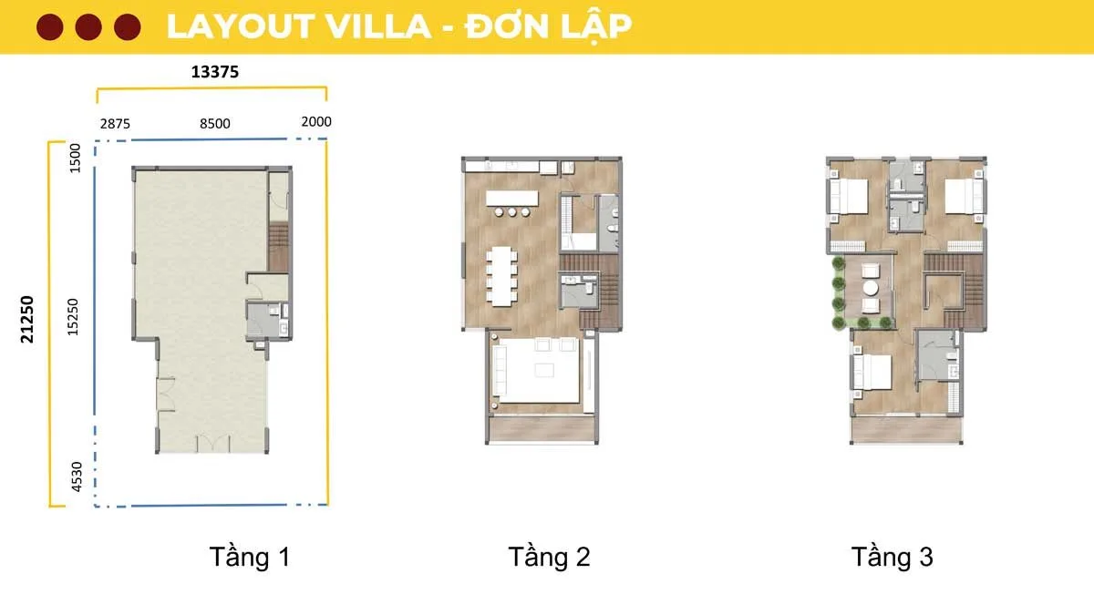 Sun Cosmo Residence Đà Nẵng 13 Thiết kế Biệt thự Đơn Lập Sun Cosmo Residence Đà Nẵng