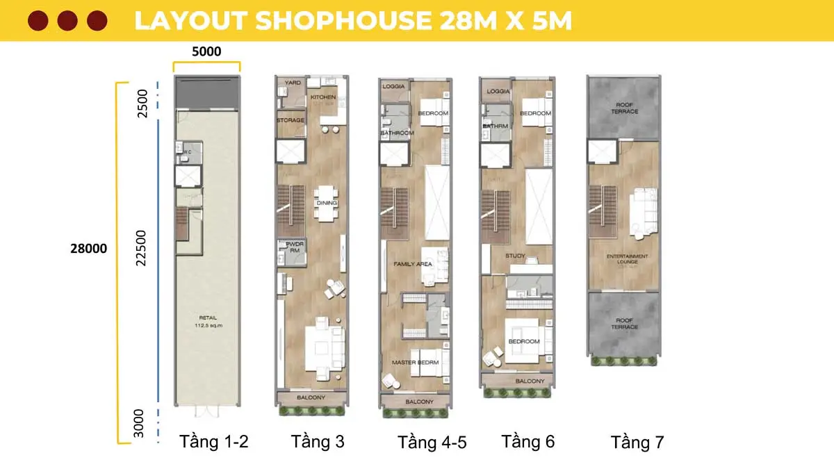 Sun Cosmo Residence Đà Nẵng 21 Thiết kế Shophouse Sun Cosmo Residence Đà Nẵng
