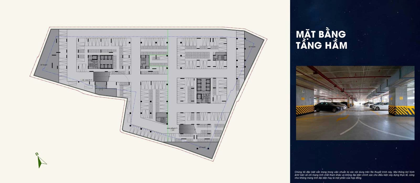Mặt bằng Tầng hầm Dự án Căn hộ Moonlight Avenue Thủ Đức