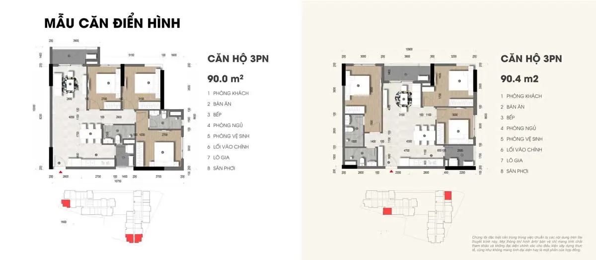 Moonlight Avenue 21 Thiết kế Căn hộ 3PN Moonlight Avenue Thủ Đức