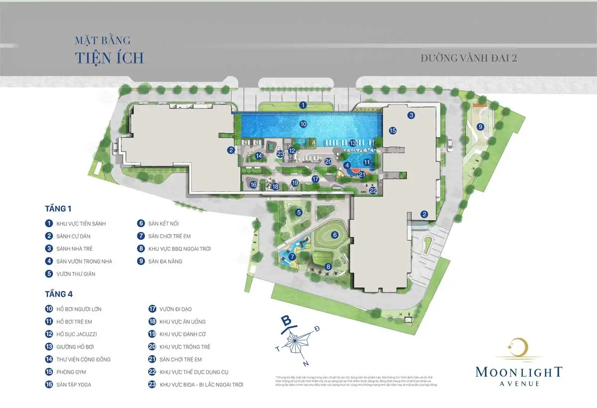 Moonlight Avenue 6 Hệ thống tiện ích Dự án Căn hộ Moonlight Avenue Thủ Đức
