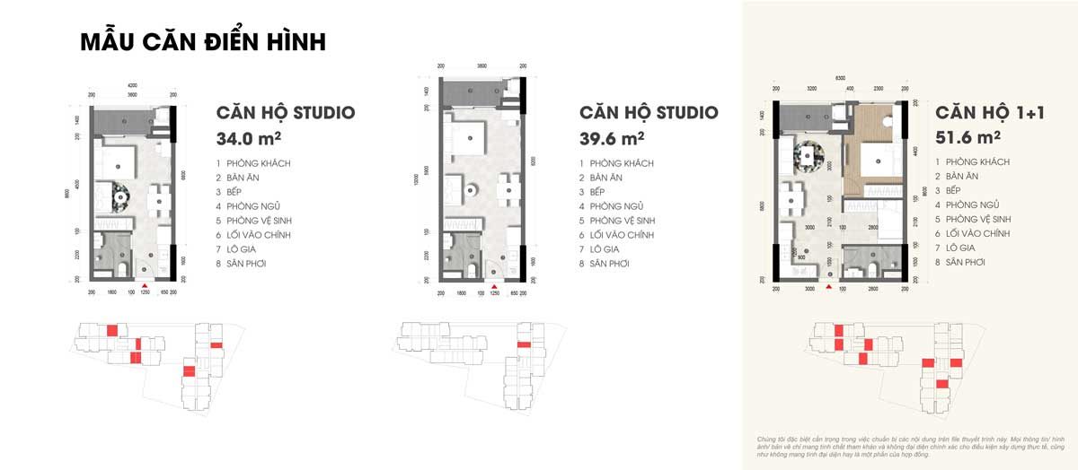 Thiết kế Căn hộ Studio và 1PN Moonlight Avenue Thủ Đức