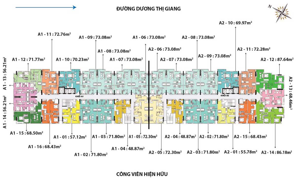 Mặt bằng Block A Dự án Căn hộ Chung cư Moscow Tower Quận 12