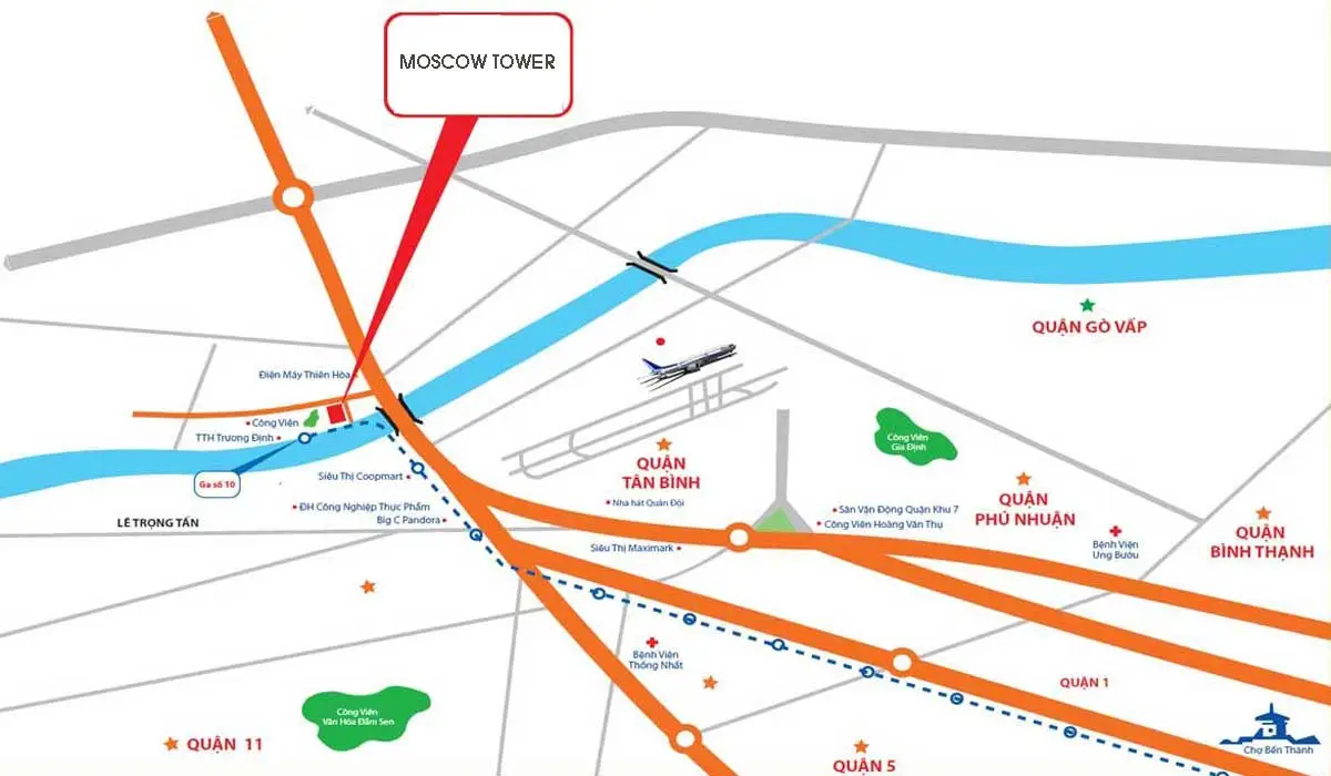 Moscow Tower 3 Vị trí Dự án Căn hộ Chung cư Moscow Tower Quận 12